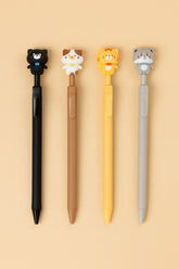 قلم حبر جاف برأس على شكل قطة لطيفة