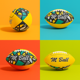 كرة القدم الأمريكية M Ball – لون أصفر مميز