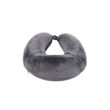 Memory Foam Travel Neck Pillow – Soft Gray Cushion
