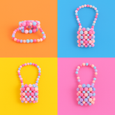 حقيبة صغيرة من خرز الأكريليك