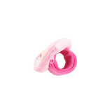 1- Fluffy Pink Slap Band Wrist Pouch - Soft Zip Wallet