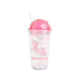 Unicorn Pink Glitter Tumbler with Straw