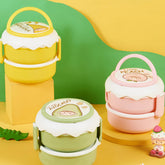 Lunch box, safe and healthy, divided into two floors