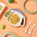 Divided Kids Plate with Cute Dog Face Design 5