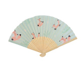 4 - مراوح يدوية مطبوعة بتصاميم حيوانات لطيفة