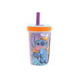Stitch Silicone Straw Cup 370ml