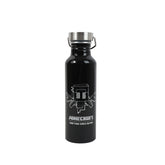 Minecraft Aluminium Nomad Water Bottle - 800ml Black with Creeper Design