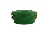 900ml double layer oval lunch box/Mixed - MIDI