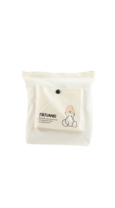 حقيبة كتف قماش بيضاء بتصميم عصري