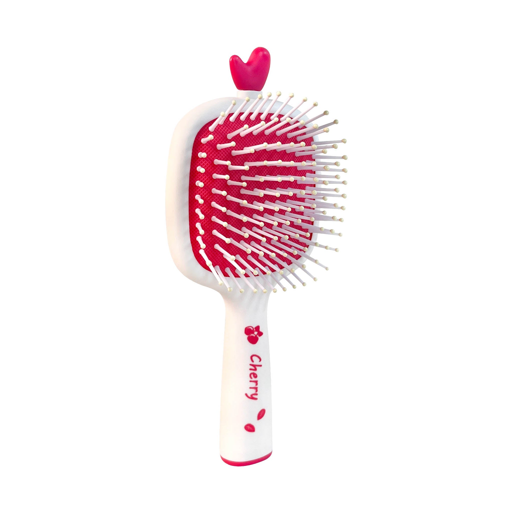 Cherry Design Hair Brush in White and Red (3)