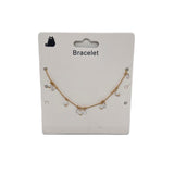 Gold-tone Bracelet with Pearls and Clear Beads