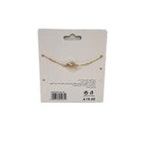 Gold-tone Bracelet with Pearls and Clear Beads