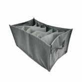 Fabric Clothes Organizer with Inner Divider - Grey 1