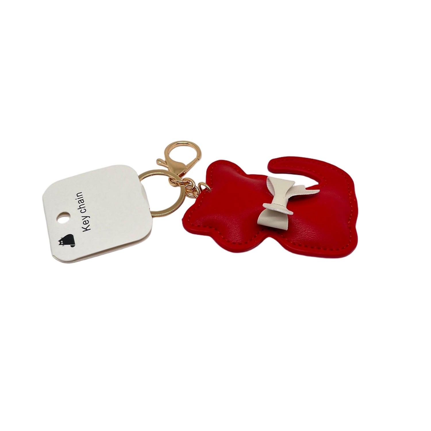 Red Cat-Shaped Keychain (2)