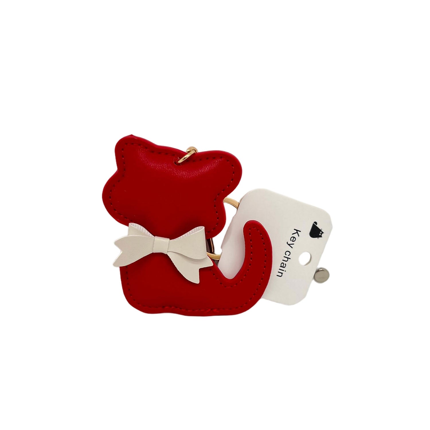 Red Cat-Shaped Keychain (5)