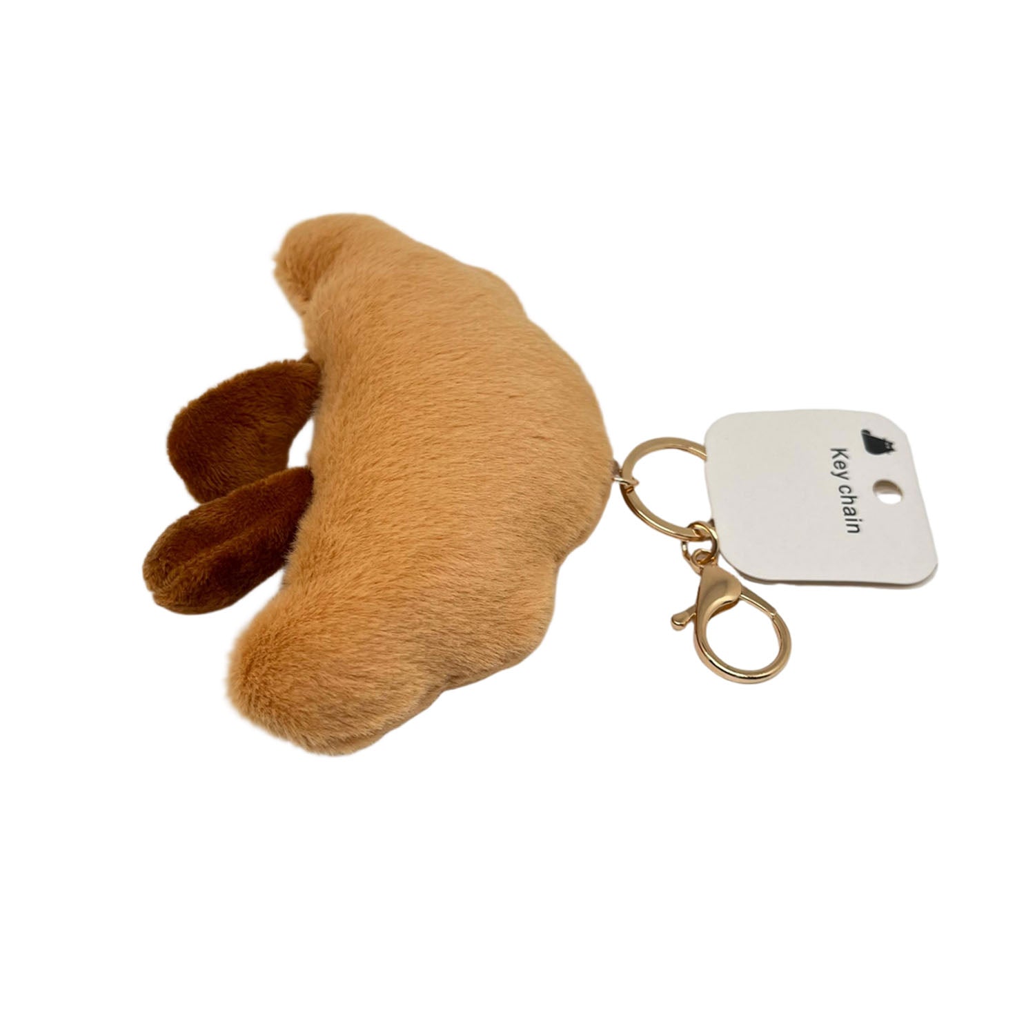 Soft Croissant Plush Keychain (3)