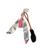 Keychain with Silk Scarf and Tassel Detail 3