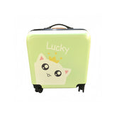 Children's 20-Inch Double Cut Size Luggage with Cat Design (1)