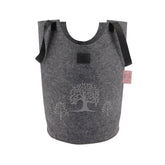 حقيبة تخزين ملابس من اللباد - تصميم عصري مع نقش شجرة أنيق