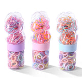 Colorful Hair Ties Set in Bear-Shaped Containers 2