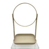 Table Mirror with Storage Tray, Beige 1