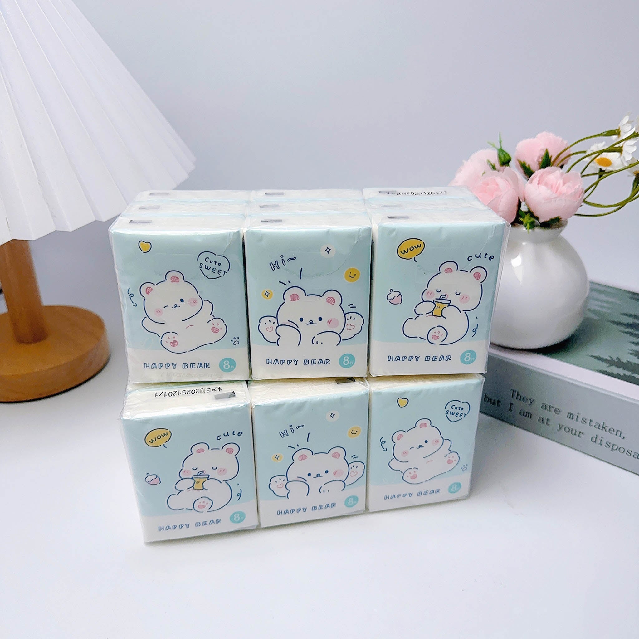 Happy Bear Tissue Paper Pack with Cute Bear Design - 8 Pieces 6