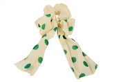 Hair Scrunchie with Soft Polka Dot Bow 1