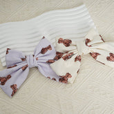 Fabric Headbands with Teddy Bear Print 1