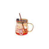 Cute Glass Mug with Straw - MIDI