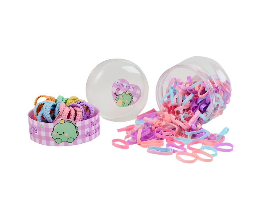 Colorful Hair Accessories in Plastic Container 4