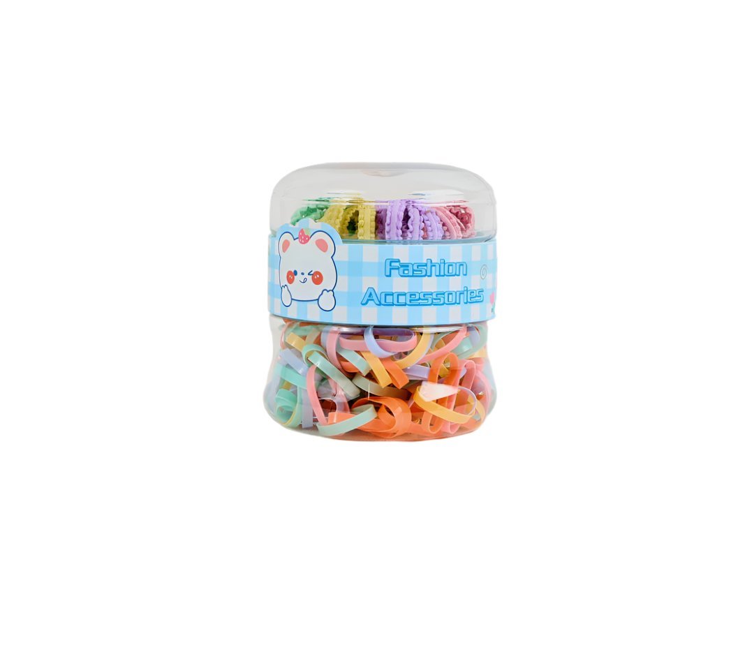 Colorful Hair Accessories in Plastic Container 6