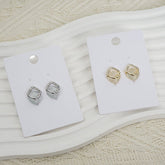 Elegant Crystal Stud Earrings - MIDI