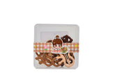 Brown Hair Clips with Various Designs 1