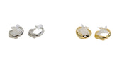 Elegant Gold & Silver Hoop Earrings - MIDI