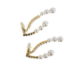 Elegant Pearl & Crystal Earrings - MIDI
