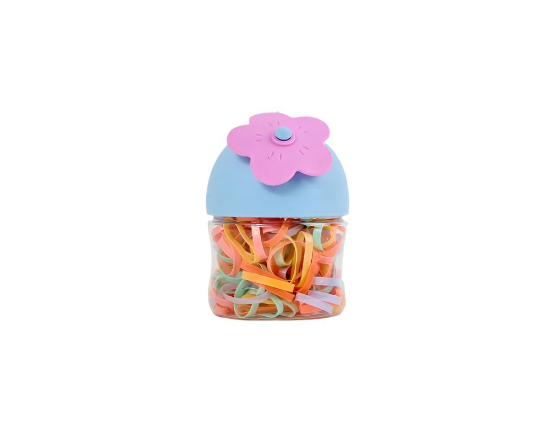 Colorful Hair Ties with Flower-Designed Storage Containers 4