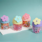 Colorful Hair Ties with Flower-Designed Storage Containers 8