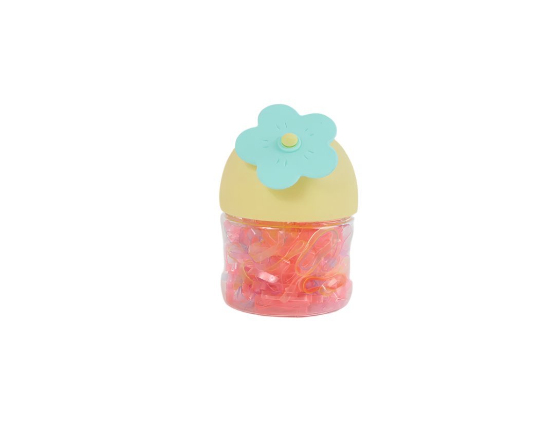 Colorful Hair Ties with Flower-Designed Storage Containers 2