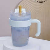 كوب زجاجي بغطاء وماصة 780 مل