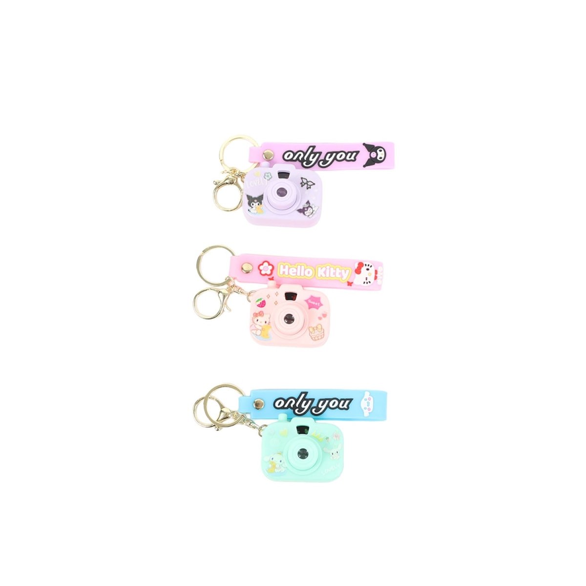 Colorful Camera Shaped Keychain with Rubber Strap 3
