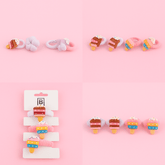 Colorful Hair Ties with Cake-shaped Decorations 1