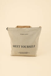 "Meet Yourself" Canvas Tote Bag - MIDI