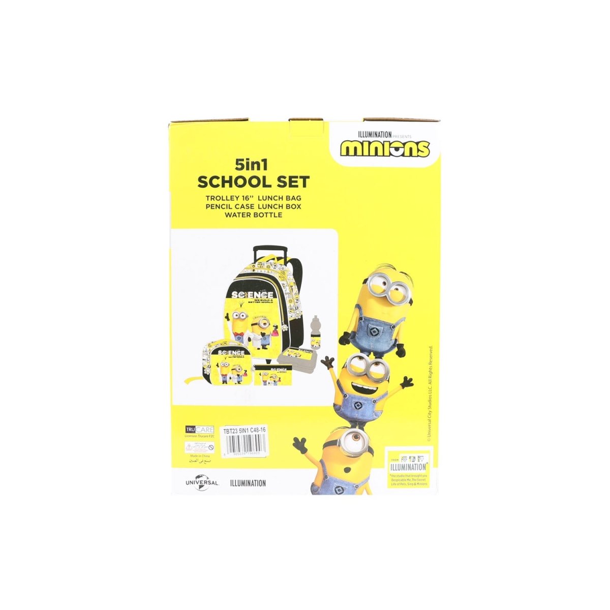 Minions 5 - in - 1 Trolley Bag Set 16” – School Pack - MIDI