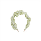 Light Green Fabric Headband with Pearl Decoration 2