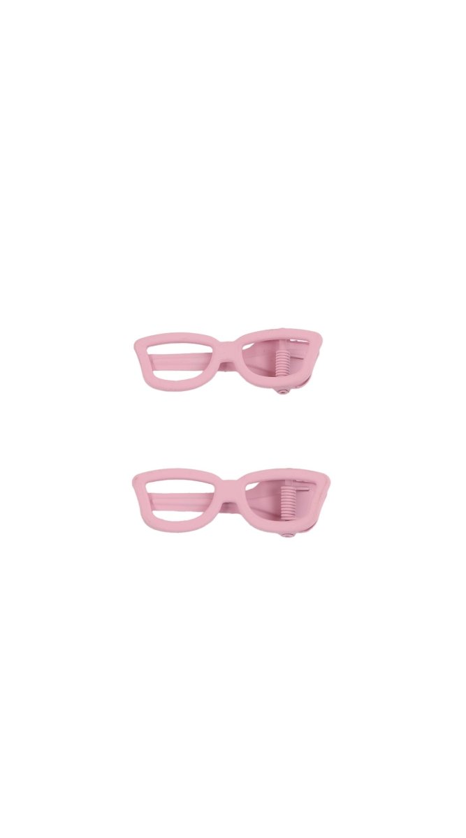 Pink Eyeglass Designed Hair Clip 3