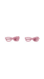 Pink Eyeglass Designed Hair Clip 1