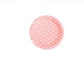Pink Polka Dot Paper Plates - Elegant Parties - MIDI