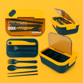 Portable Lunch Box with Cutlery - 1250ml - MIDI