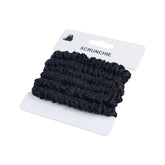 Set of 6 Black Scrunchie Hair Ties