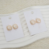 Simple glossy series earrings 27 - MIDI